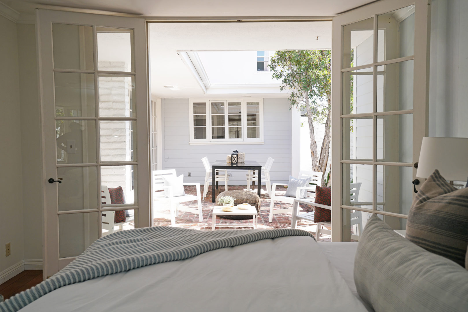 master bedroom open french doors Ramiro & Erica Rivas